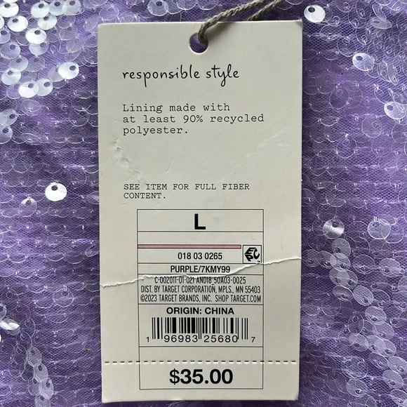 A NEW DAY mini -A- Line Sequin Dress NWT - Picture 2 of 6